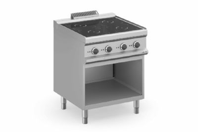 Cuisinire  induction sur armoire ouverte 4 zones de chauffe - Profondeur 700mm