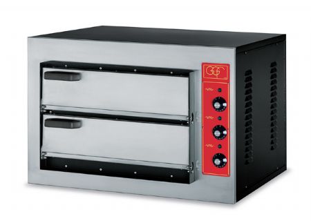 Four à pizza électrique professionnel monophasé ou triphasé 2 chambres 2 pizzas Ø 50 cm - GGF - MINI 3T A/R Four à pizza électrique professionnel monophasé ou triphasé 2 chambres 2 pizzas Ø 50 cm - GGF - MINI 3T A/R