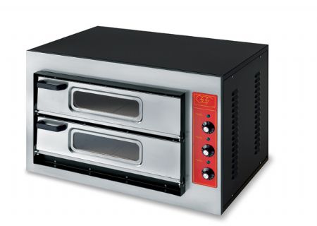 Four à pizza électrique professionnel monophasé ou triphasé 2 chambres 2 pizzas Ø 40x60 cm - GGF - MINI 60 Four à pizza électrique professionnel monophasé ou triphasé 2 chambres 2 pizzas Ø 40x60 cm - GGF - MINI 60