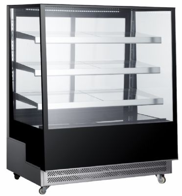Vitrine d'exposition panoramique pour ptisserie  3 niveaux - 500 litres