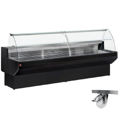 Vitrine réfrigérée professionnelle avec réserve positive noire 1500 mm - Diamond Promo - ML15/B5-R2_C4R-SPEC