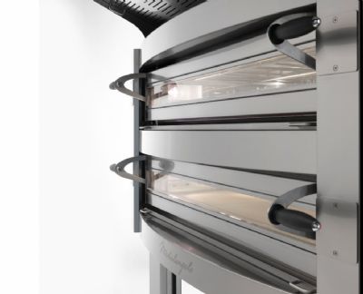 Four à pizza large électrique 2 chambres 9x350mm triphasé