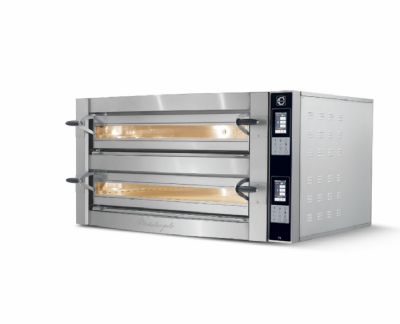Four à pizza large électrique 2 chambres 9x350mm triphasé