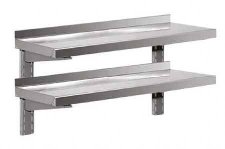Étagère murale Inox avec consoles réglables 900x300x400 mm - Afi-Collin-Lucy - MM-093-2