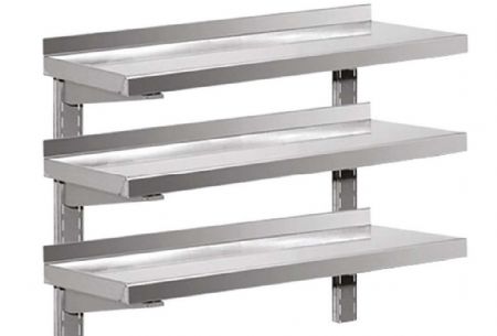 Étagère murale Inox triple avec consoles réglables 900x400x900 mm - Afi-Collin-Lucy - MM-094-3