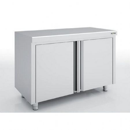 Meuble Bas de Rangement Inox AISI-304 18/10 satiné sans dosseret 2 portes battantes - Eratos - MNB60-220C Meuble Bas de Rangement Inox AISI-304 18/10 satiné sans dosseret 2 portes battantes - Eratos - MNB60-220C