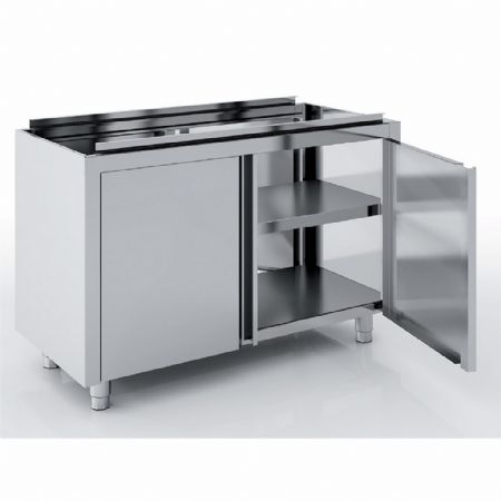 Meuble Bas de Rangement Inox AISI-304 18/10 satiné 2 portes battantes - Eratos - MNBP70-180 Meuble Bas de Rangement Inox AISI-304 18/10 satiné 2 portes battantes - Eratos - MNBP70-180