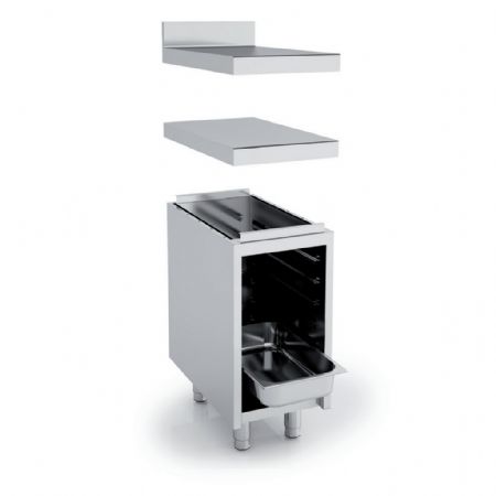 Meuble Bas de Rangement Inox 1 porte 1 tiroir 400x700x850 mm - Eratos - MNCG70GN-M Meuble Bas de Rangement Inox 1 porte 1 tiroir 400x700x850 mm - Eratos - MNCG70GN-M