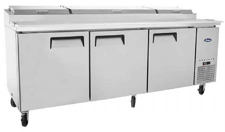 TABLE PREPARATION A PIZZAS 3 PORTES X12 BACS GN 1/3 - Atosa - MPF8203GR