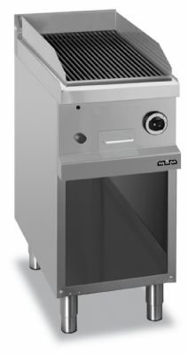 Gril pierre de lave sur armoire ouverte 1 grille 352x475mm - Profondeur 700mm
