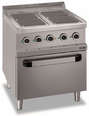 Cuisnire lectrique sur four lectrique 4 plaques carres - Profondeur 700mm
