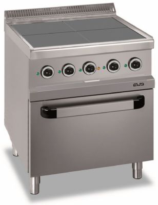 Cuisinire lectrique sur four lectrique 4 plaques carres - Profondeur 700mm