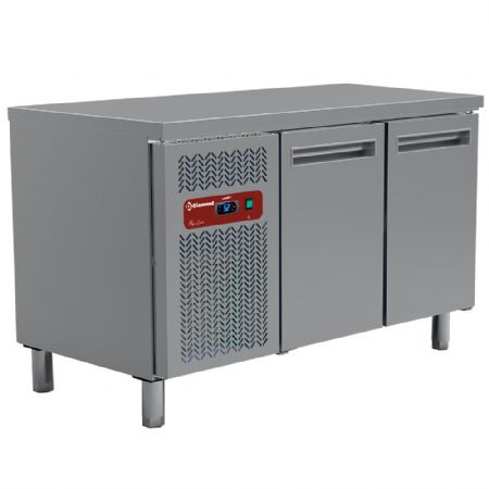 Table frigorifique 2 portes avec bloc de 2 tiroirs - 1350 x 700 x H880/900 mm