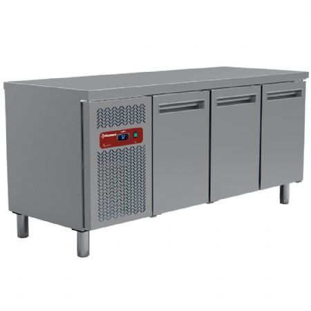 Table frigorifique 3 portes avec bloc de 2 tiroirs - 1800 x 700 x H880/900 mm