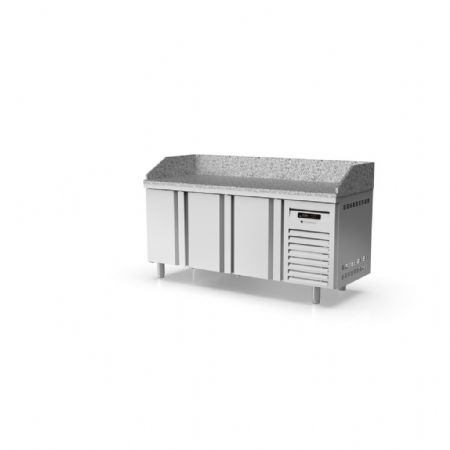 Meuble à Pizzas 3 portes avec dessus granit, capacité 410 L - Coreco - MR60-200-P