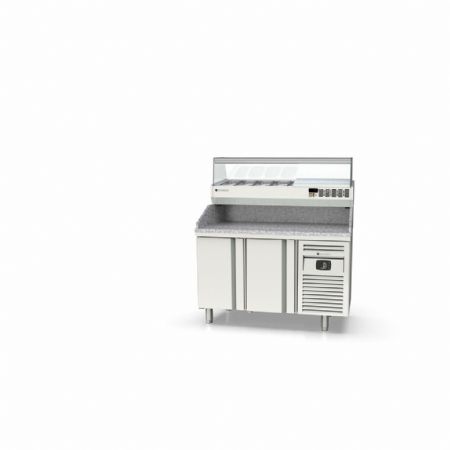 Meuble à Pizzas 2 portes avec dessus granit, capacité 265 L - Coreco - MR70-135-P