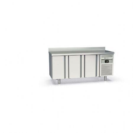 Table desserte réfrigérée positive 3 portes pleines avec évier 399 L - Coreco - MRGF-200
