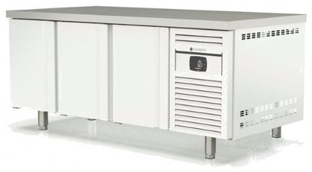 Meuble pâtissier positif avec 3 portes pleines - 2020x800x850 mm