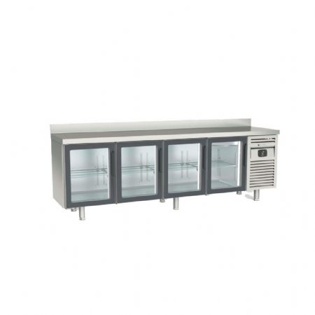 Table desserte réfrigérée positive 4 portes vitrées capacité 516 L - Coreco - MRSV-250 Table desserte réfrigérée positive 4 portes vitrées capacité 516 L - Coreco - MRSV-250