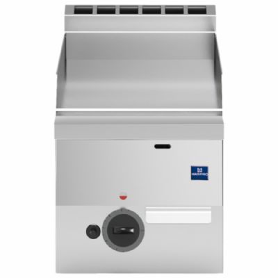 Plancha gaz de table surface lisse chromée puissance 5,2 kW Plancha gaz de table surface lisse chromée puissance 5,2 kW