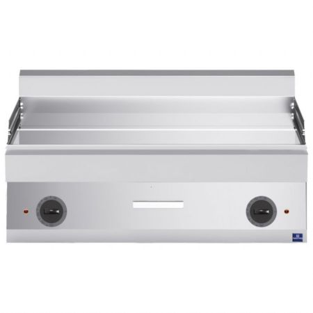 Plaque à snacker pro profondeur 650 électrique de table chromée lisse Triphasé 12 kW - Virtus - MS6510FTECRT