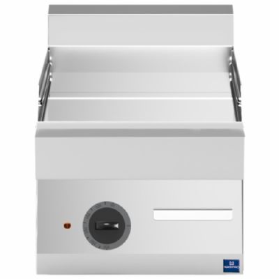 Plancha électrique de table surface chromée lisse puissance 4,5 kW Plancha électrique de table surface chromée lisse puissance 4,5 kW