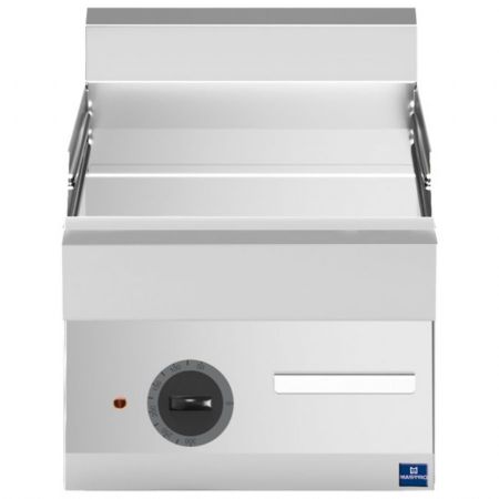 Plaque à snacker pro profondeur 650 chromée lisse Triphasé 4.5 kW - Virtus - MS654FTECRT