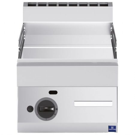 Plaque à snacker pro profondeur 650 à gaz de table, chromée lisse, 5.7 kW - Virtus - MS654FTGCRT