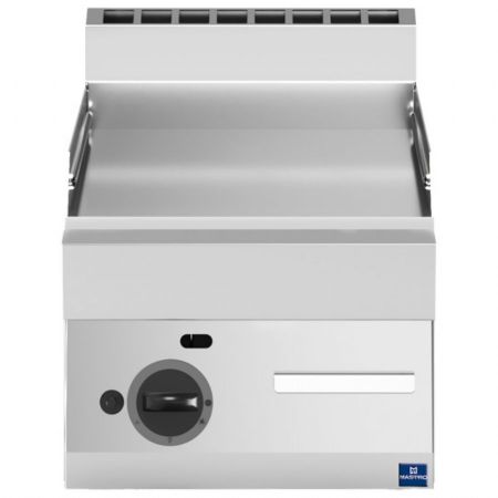 Plaque à snacker pro profondeur 650 gaz de table, lisse 5,7 kW - Virtus - MS654FTGT