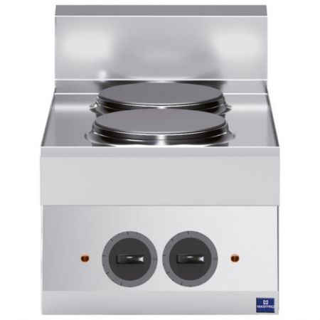 Fourneau profondeur 650 Plan de cuisson électrique 2 plaques Triphasé 5.2 kW - Virtus - MS654PCET