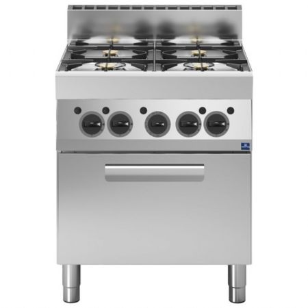 Fourneau profondeur 650 Cuisinière à gaz 4 brûleurs et four à gaz 22,2 kW - Virtus - MS657CFG Fourneau profondeur 650 Cuisinière à gaz 4 brûleurs et four à gaz 22,2 kW - Virtus - MS657CFG