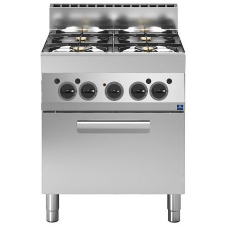 Fourneau profondeur 650 Cuisinière à gaz, 4 brûleurs, four électrique à convection - Virtus - MS657CFGE Fourneau profondeur 650 Cuisinière à gaz, 4 brûleurs, four électrique à convection - Virtus - MS657CFGE