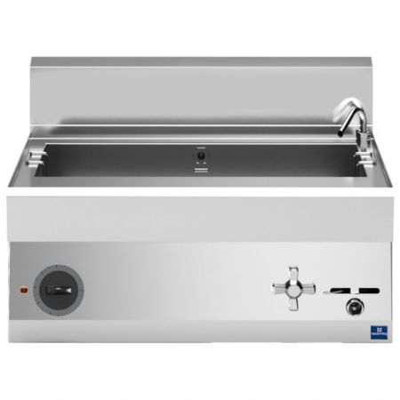 Cuiseur à pâte pro profondeur 650 électrique de table 40 L Triphasé 9 kW - Virtus - MS657CPET