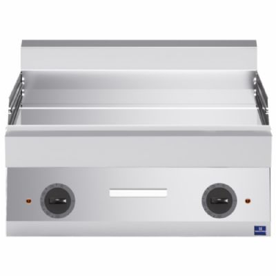 Plancha électrique de table surface lisse chromée puissance 9 kW Plancha électrique de table surface lisse chromée puissance 9 kW