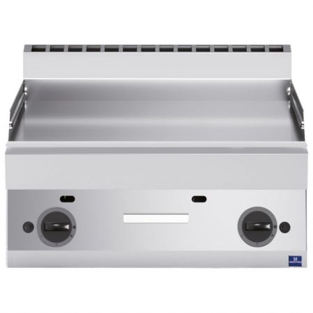 Plaque à snacker pro profondeur 650 gaz de table, lisse, 11,4 kW - Virtus - MS657FTGT