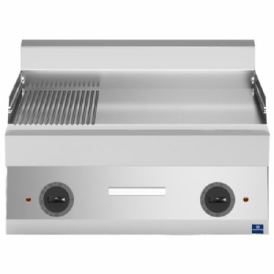 Plancha électrique de table surface rainurée 1/3 et lisse 2/3 puissance 9 kW Plancha électrique de table surface rainurée 1/3 et lisse 2/3 puissance 9 kW