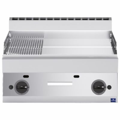 Plancha gaz de table surface chromée rainurée 1/3 et lisse 2/3 11,4 kW Plancha gaz de table surface chromée rainurée 1/3 et lisse 2/3 11,4 kW