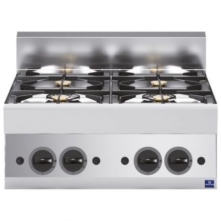 Fourneau profondeur 650 Plan de cuisson à gaz, 4 brûleurs, 17,2 kW - Virtus - MS657PCGT