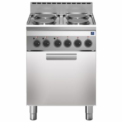 Cuisinière électrique 4 plaques avec four électrique à air pulsé et gril Cuisinière électrique 4 plaques avec four électrique à air pulsé et gril