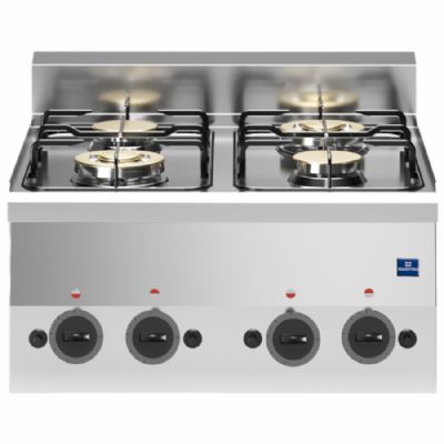 Fourneau gaz 4 feux à poser puissance 13,8 kW - 600 x 600 x 300 mm Fourneau gaz 4 feux à poser puissance 13,8 kW - 600 x 600 x 300 mm