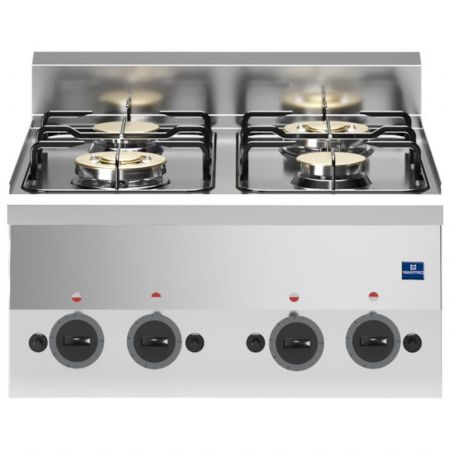 Fourneau profondeur 600 Plan de cuisson gaz 4 brûleurs 13,8 kW - Virtus - MS66PCGT