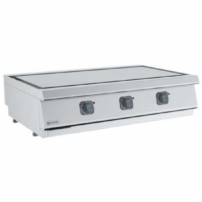 Teppanyaki électrique de comptoir triphasé - 2 zones puissance 9 kW Teppanyaki électrique de comptoir triphasé - 2 zones puissance 9 kW