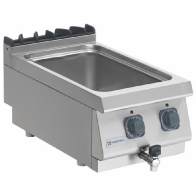 Bain-marie électrique de comptoir en inox avec bacs GN 1/2 et GN 1/3 h=150 mm Bain-marie électrique de comptoir en inox avec bacs GN 1/2 et GN 1/3 h=150 mm