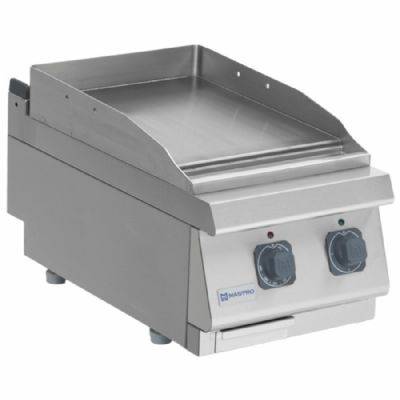 Plaque grill électrique de table surface lisse chromée puissance 3,6 kW - 730 x 400 x 300 mm Plaque grill électrique de table surface lisse chromée puissance 3,6 kW - 730 x 400 x 300 mm