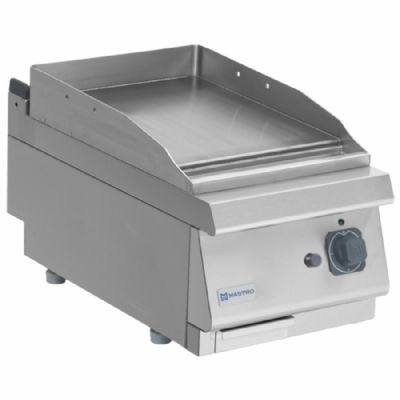 Plaque grill gaz de table surface lisse chromée puissance 6,5 kW - 730 x 400 x 300 mm Plaque grill gaz de table surface lisse chromée puissance 6,5 kW - 730 x 400 x 300 mm