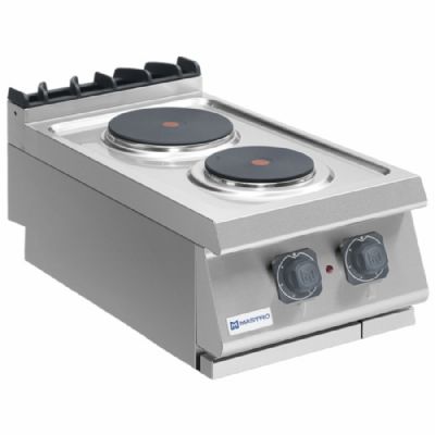 Plan de cuisson électrique de table 2 foyers ronds triphasé puissance 4,6 kW Plan de cuisson électrique de table 2 foyers ronds triphasé puissance 4,6 kW