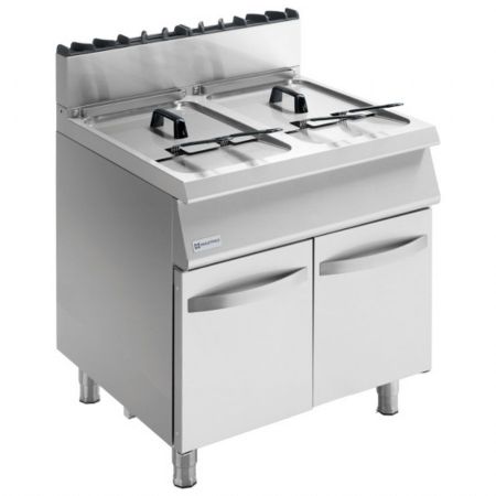 Friteuse cuisine pro profondeur 700 gaz sur soubassement fermé 2 x 15 L 27 kW - Virtus - MS78FRG15 Friteuse cuisine pro profondeur 700 gaz sur soubassement fermé 2 x 15 L 27 kW - Virtus - MS78FRG15