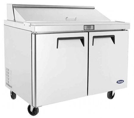 Saladette réfrigérée 1500 2 portes x12 bacs GN 1/6 490 L positive - Atosa - MSF8303GR