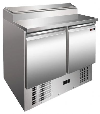 Saladette réfrigérée refroidissement à poser 2 portes pleines 257 L 1 à 6 °C - Redfox - MT 901 Saladette réfrigérée refroidissement à poser 2 portes pleines 257 L 1 à 6 °C - Redfox - MT 901