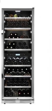 Cave  vins de vieillissement double zone 1 porte vitre - 152 bouteilles